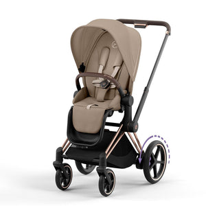 CYBEX e-Priam Pushchair - Cozy Beige-Strollers-Rose Gold-No Carrycot | Natural Baby Shower
