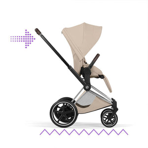 CYBEX e-Priam Style Single Pushchair-Strollers-Sepia Black-Chrome Brown | Natural Baby Shower