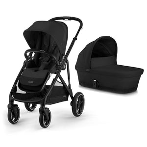 CYBEX Gazelle S Double Pushchair - Moon Black-Strollers-Moon Black-With Carrycot | Natural Baby Shower