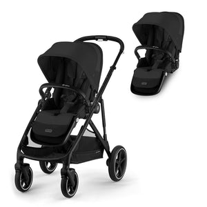 CYBEX Gazelle S Twin Pushchair - Moon Black-Strollers-Moon Black-Without Carrycot | Natural Baby Shower