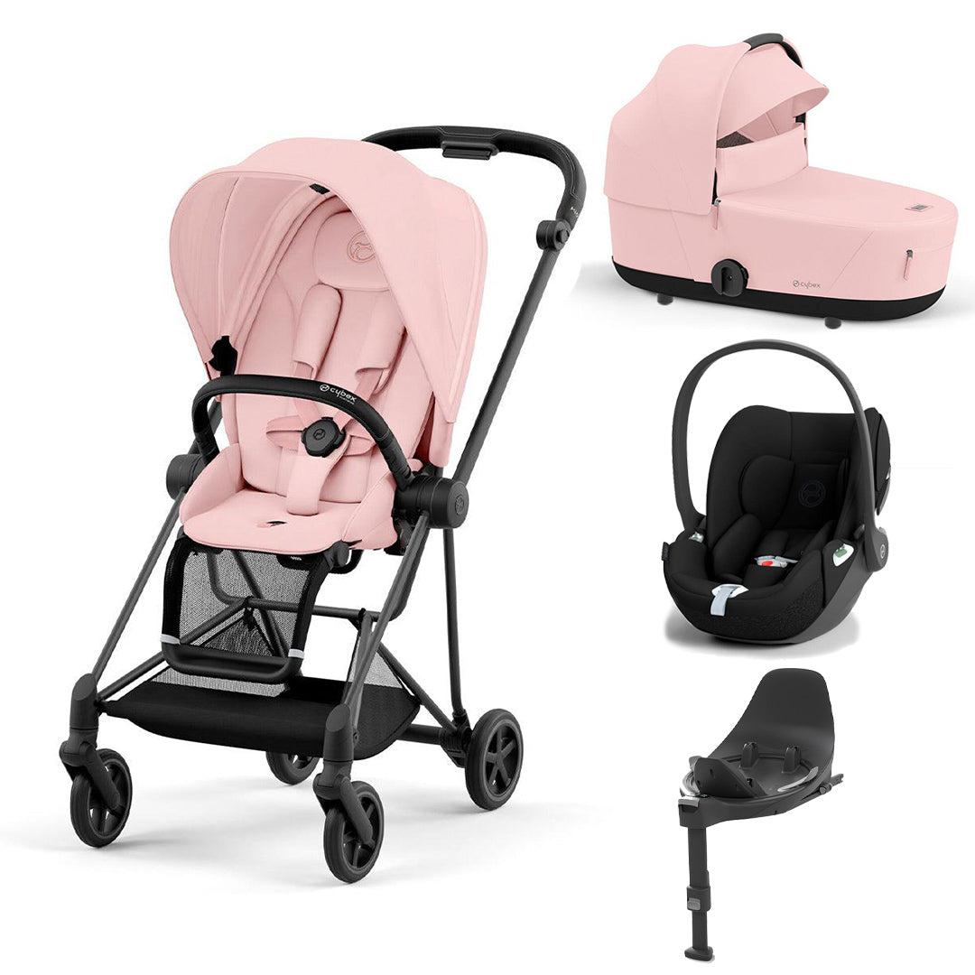 CYBEX Mios + Cloud T Travel System - Peach Pink-Travel Systems-Peach Pink/Matt Black-Lux | Natural Baby Shower
