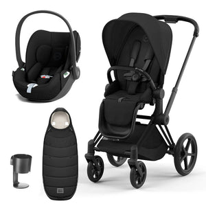 CYBEX Priam Cloud T Ultimate Travel System - Sepia Black-Travel Systems-Matt Black-None | Natural Baby Shower