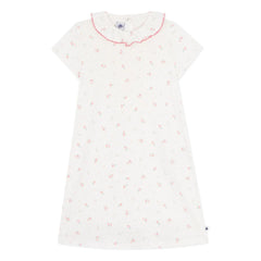 Petit Bateau - Ajurlu Çiçek Desenli Gecelik | Beyaz
