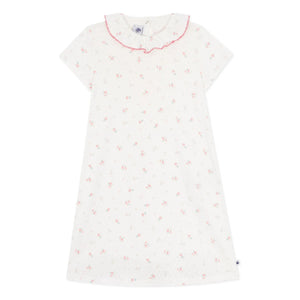 Petit Bateau - Ajurlu Çiçek Desenli Gecelik | Beyaz