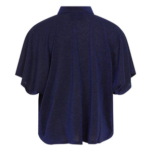 Momoni - Brooklyn Metallic Shirt | Navy Blue