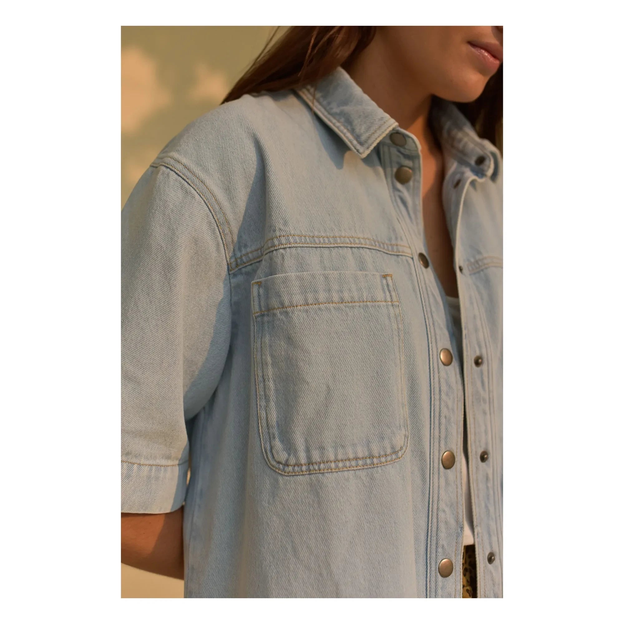Marlot Paris - Colette Denim Gömlek - Kadın Koleksiyonu | Açık Mavi
