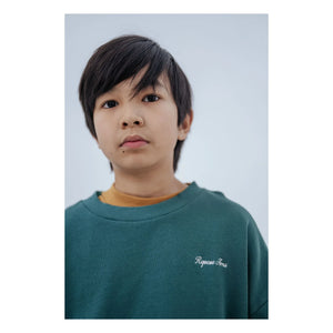 Repose AMS - Cozydrop Logolu Sweat Organik Pamuk | Yeşil