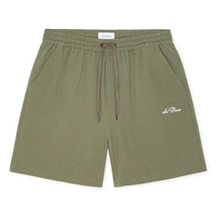 Les Deux - Stan Seersucker Badeshorts | Khaki
