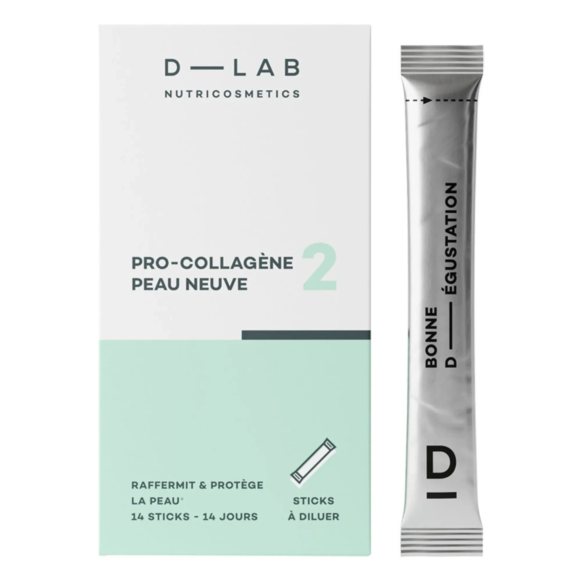 D-LAB NUTRICOSMETICS - New Skin Pro-Collagen Powder - 14 Sticks
