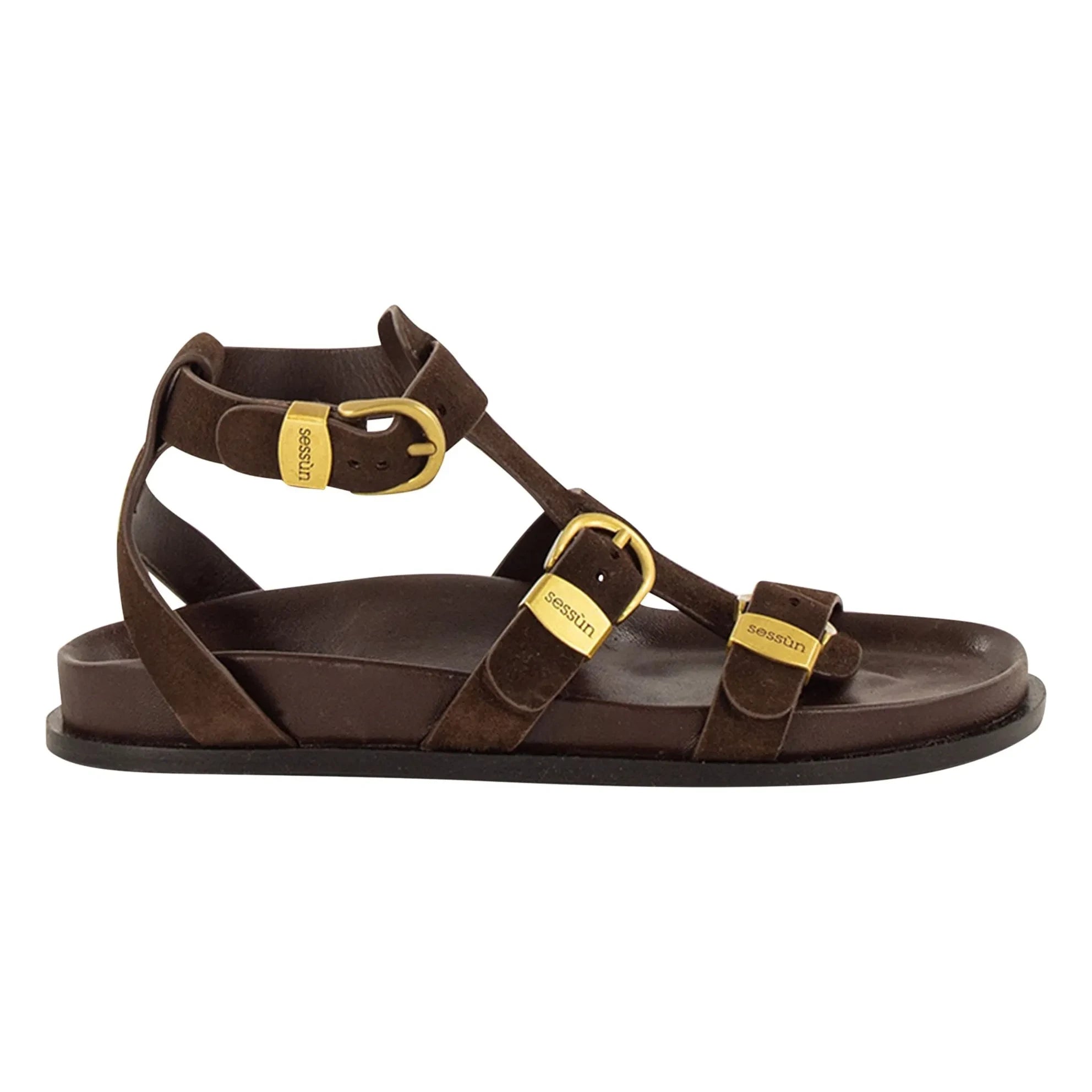 Sessùn - Romulus Leather sandals | Chocolate