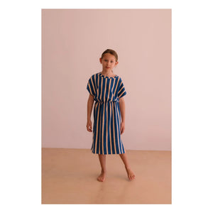 We Are Kids - April Striped Organic Cotton Towel Dress | Blue