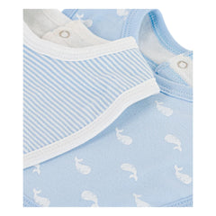 Petit Bateau - 2-Pack Organic Cotton Bib Set | Blue