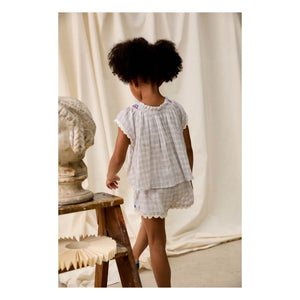 Louise Misha - Perla Bluse Bio-Baumwolle Tiles | Creme