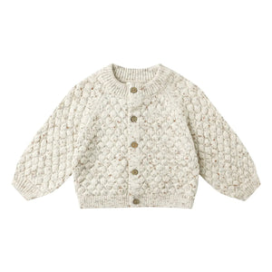 Quincy Mae - Organik Pamuklu Bubble Hırka | Ecru