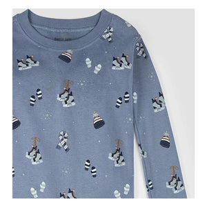 Petit Lem - Organic Cotton Winter Pajamas | Blue