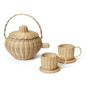 Ferm Living Kids - Rattan çay seti | Doğal
