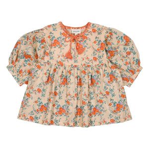 Louis Louise - Blouse Poonam Fleurie | Bej pembe
