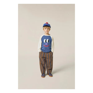 The Campamento - Renk Bloklu Smiley Tişört | Mavi