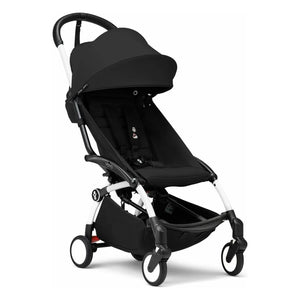 Stokke® - YOYO³ 6+ Baston Bebek Arabası Beyaz çerçeve | Siyah