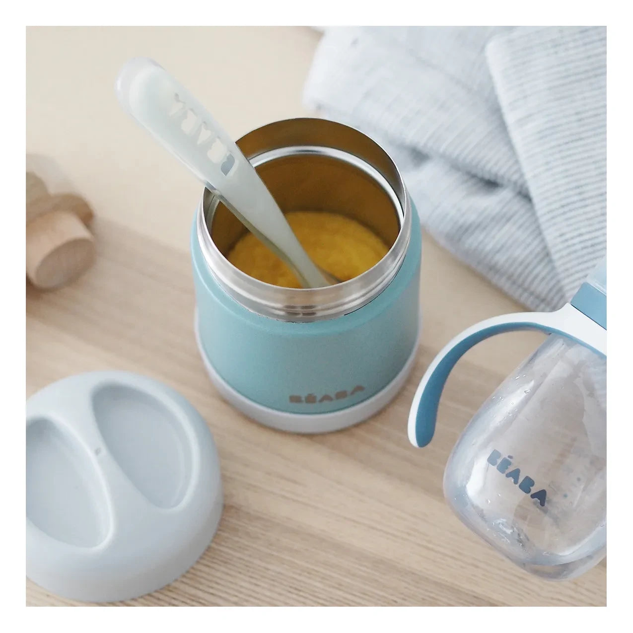 Béaba - Insulated Stainless Steel Food Storage Container - 300 ml | Green