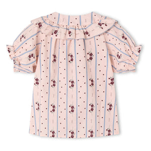 Fliink - Bluse mit Rüschen Colombe | Rosa