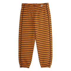 Mini Rodini - Striped Organic Cotton Jogger | Brown