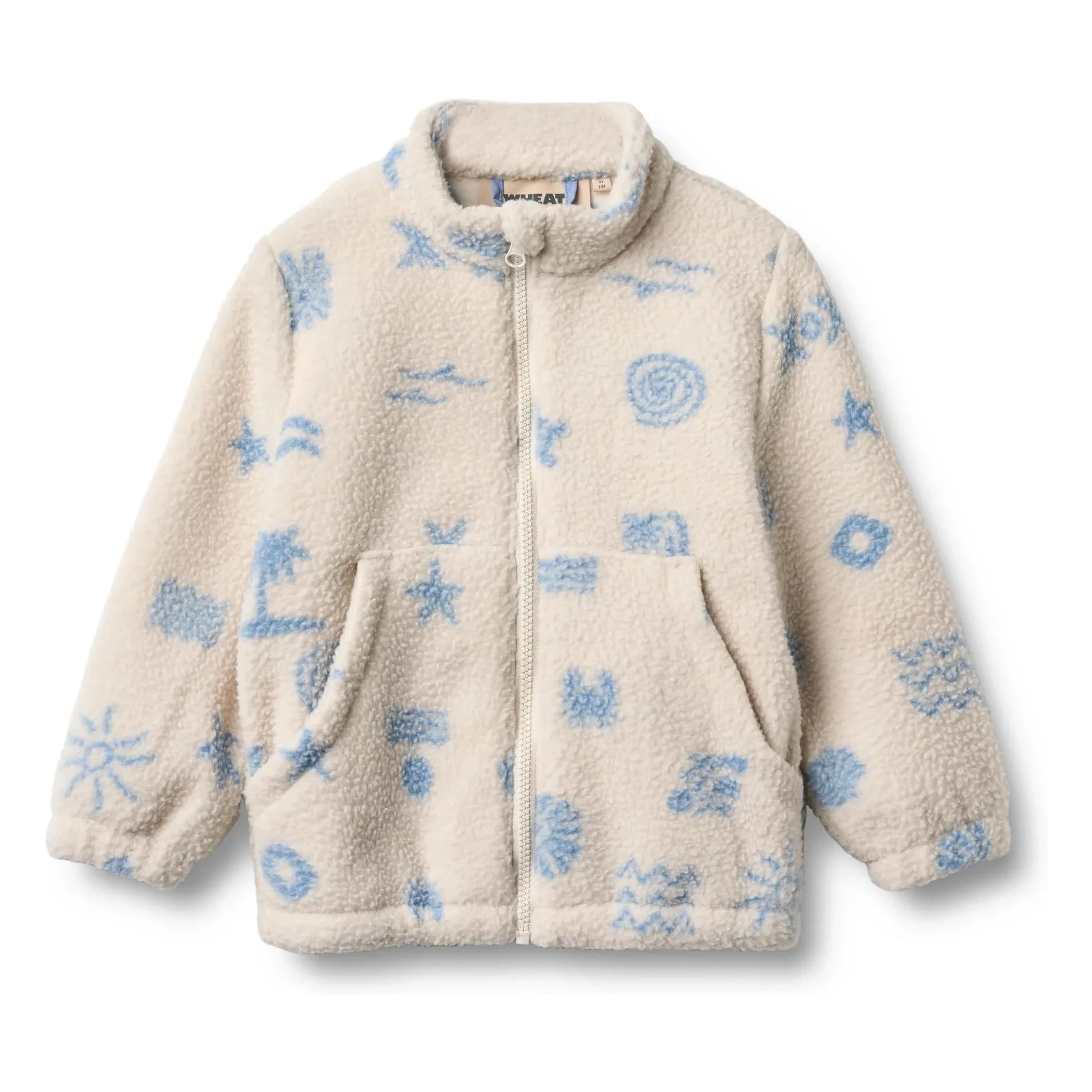 Wheat - Helge Beach Recycled Fiber Sherpa Jacket | Ecru