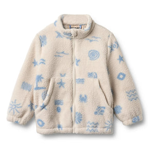 Wheat - Helge Beach Recycled Fiber Sherpa Jacket | Ecru