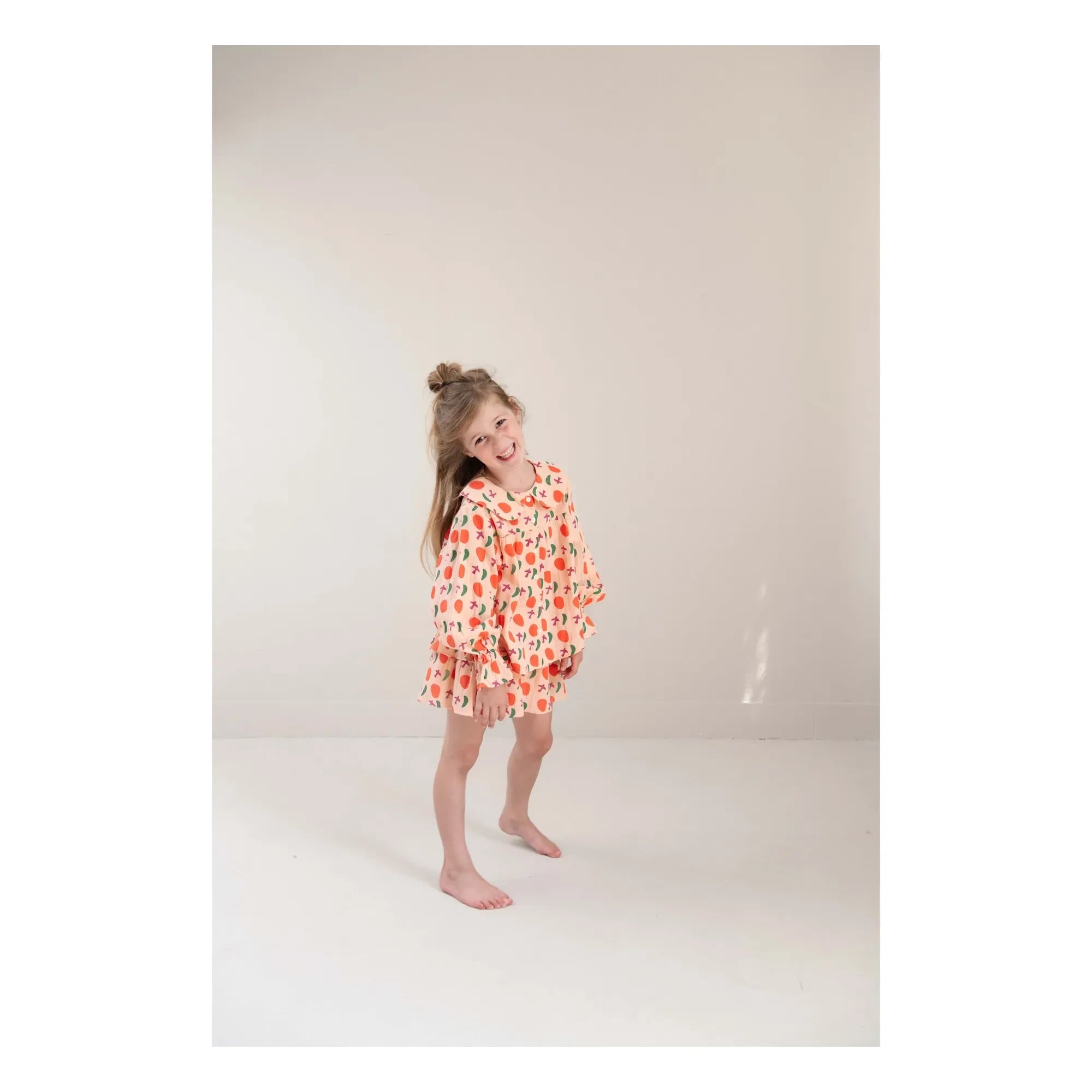 Jenest - Emmy Oiseaux Blouse Organic Cotton | Peach