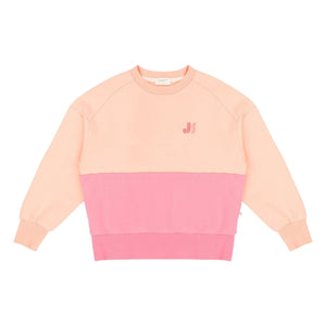 Jenest – Sweatshirt aus Bio-Baumwolle mit Farbblock | Pink