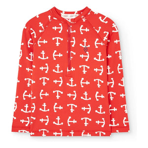 The Animals Observatory - UV-Schutz-T-Shirt mit Hirsch-Ankern | Rot