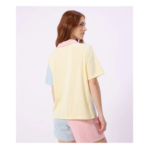 Petit Bateau - Yeşil Renk Bloklu Çizgili Kısa Pijama