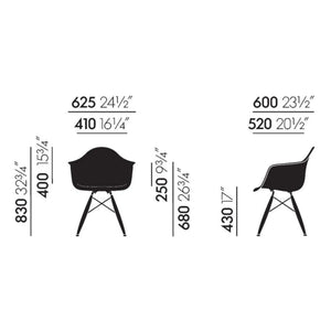 Vitra - DAW sandalye - akçaağaç taban - Charles & Ray Eames | Açık gri