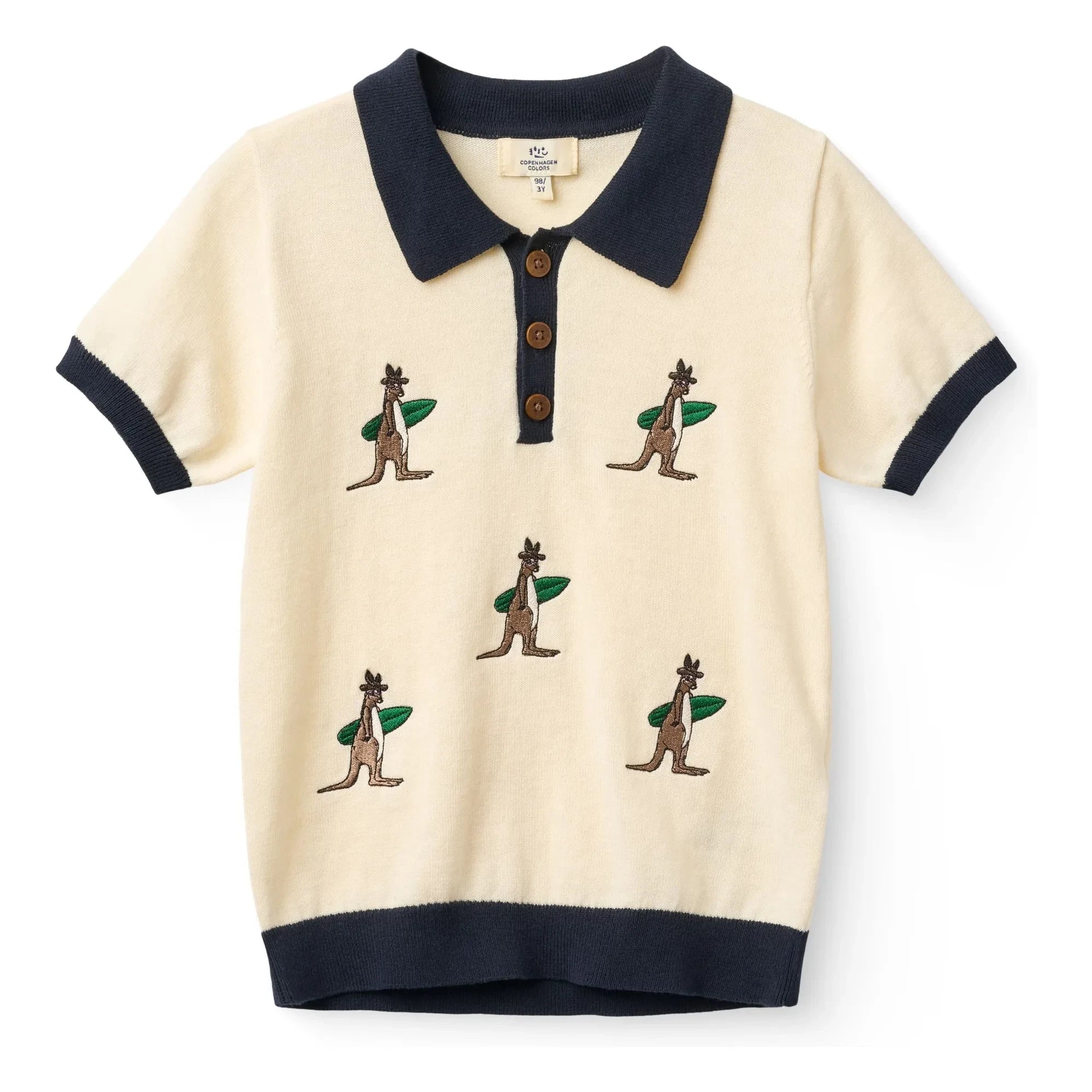Copenhagen Colors - Kangaroos Polo-Shirt aus Bio-Baumwolle | Creme