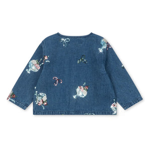 Konges Sløjd - Jeansjacke aus Bio-Baumwolle mit Pailletten-Eismotiv | Blau
