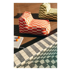 Nobodinoz - Matteo Tiles Outdoor-Langhocker | Orange
