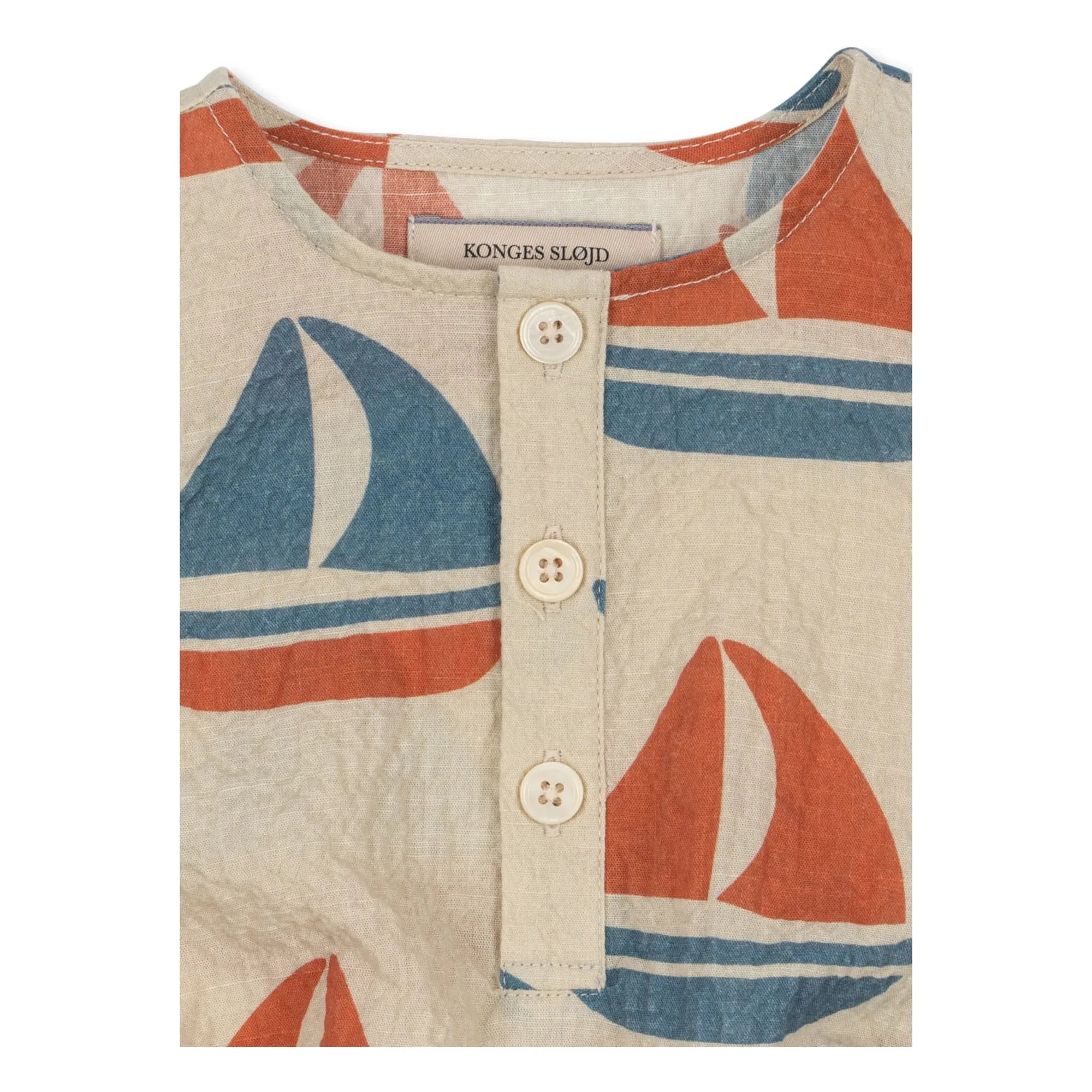 Konges Sløjd - Elliot Bateaux Strampler aus Bio-Baumwolle | Beige