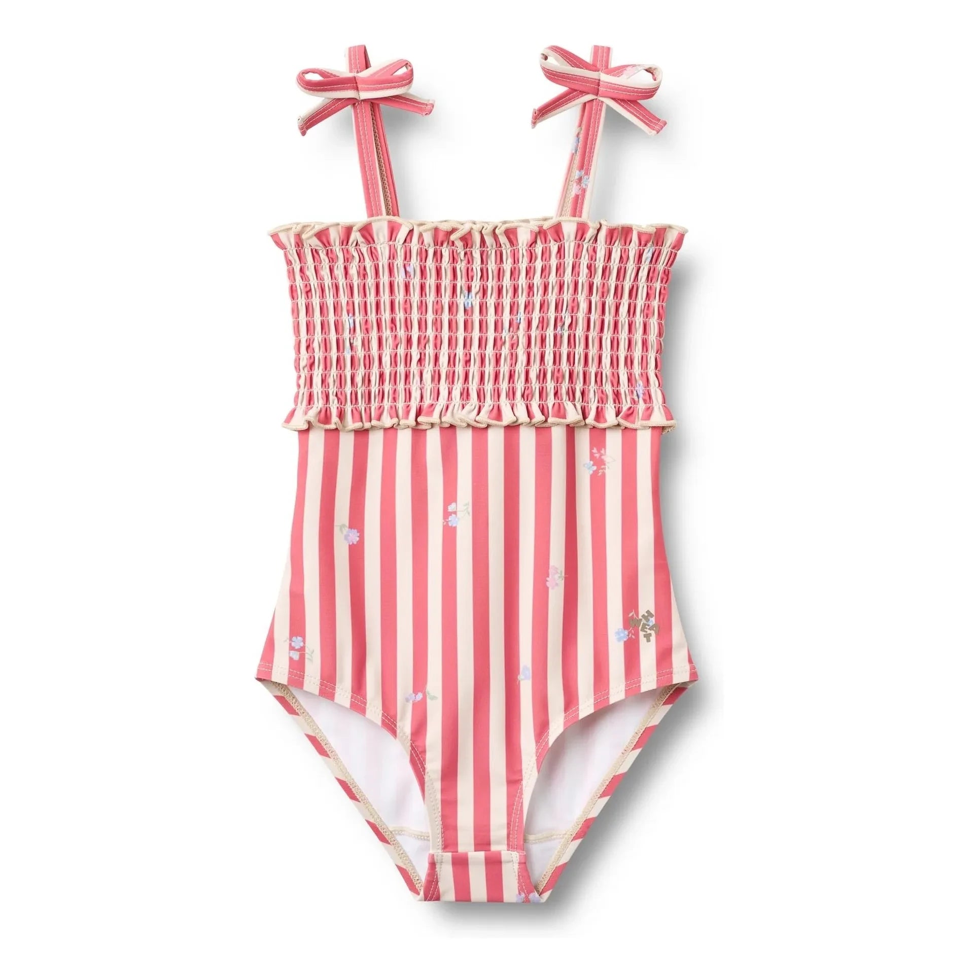 Wheat - Selma Striped Recycled Fibers Swimsuit | Red