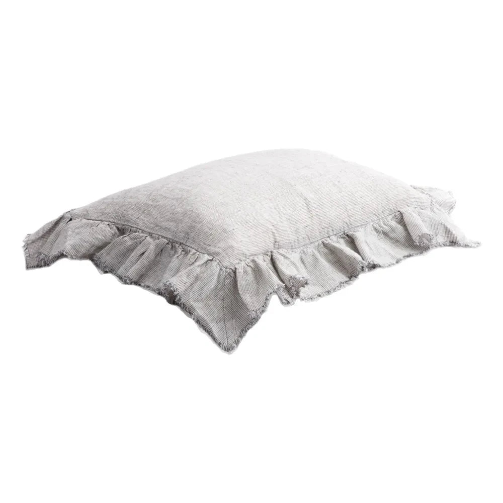 Maison de Vacances - Boho Gewaschenes Leinen-Kissenbezug | Stein