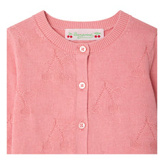 Bonpoint - Cardigan Teyana Cherries Organic Cotton | Pink