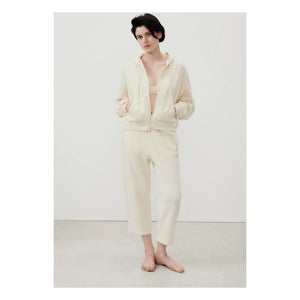 American Vintage - Bobypark Organic Cotton Zip-up Sweatshirt | Off-White