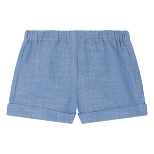 Bonpoint - Ecady Chambray Bio-Baumwoll-Shorts | Blau