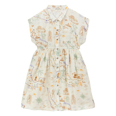 Arsène et Les Pipelettes - Mexican Dress Made of Organic Cotton Voile | Ecru