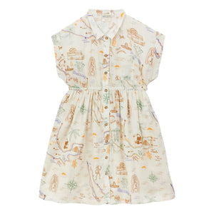Arsène et Les Pipelettes - Mexican Dress Made of Organic Cotton Voile | Ecru