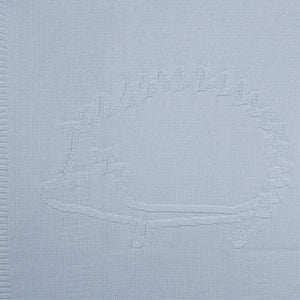 Tartine et Chocolat - Wool and Acrylic Hedgehog Check 75x100 cm | Light Blue
