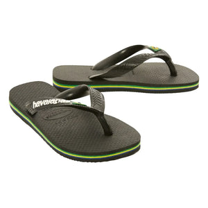 Havaianas - Logo Brasil Parmak Arası Terlik | Siyah