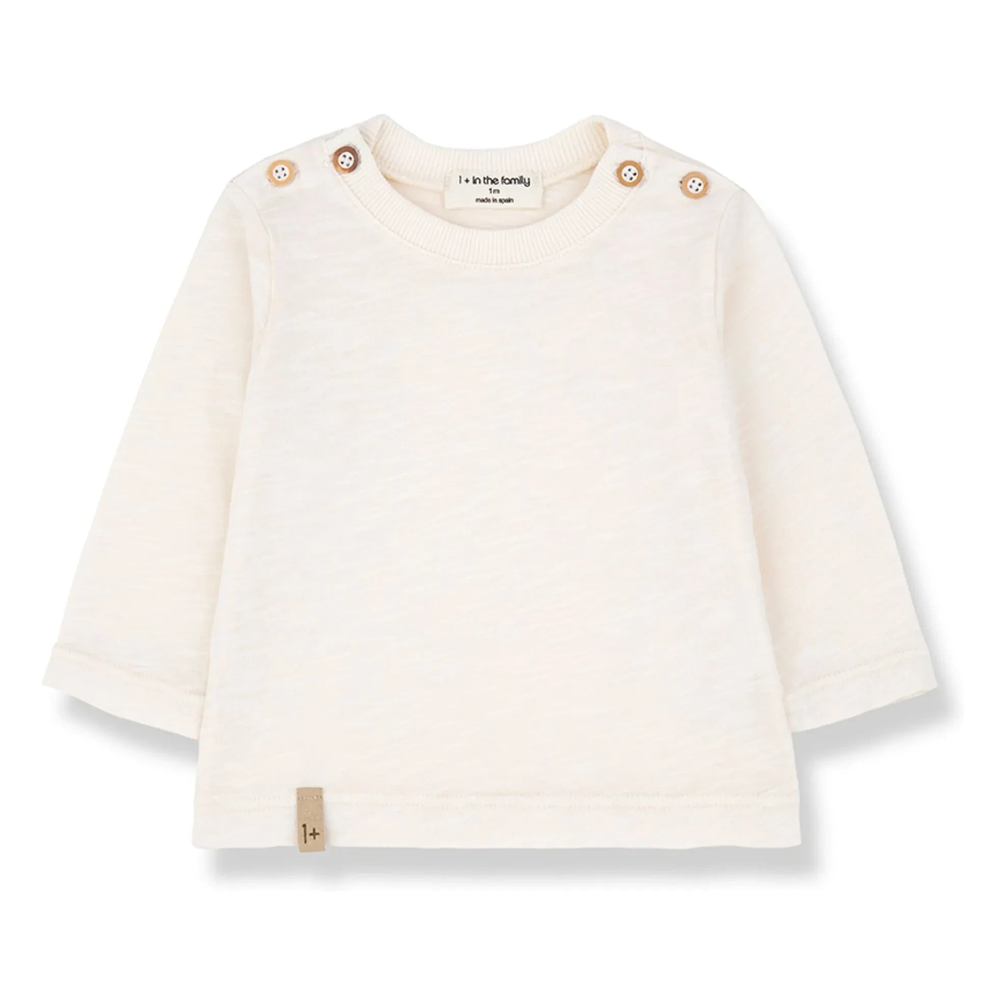1+ in the family - Andros Chiné T-shirt | Ecru