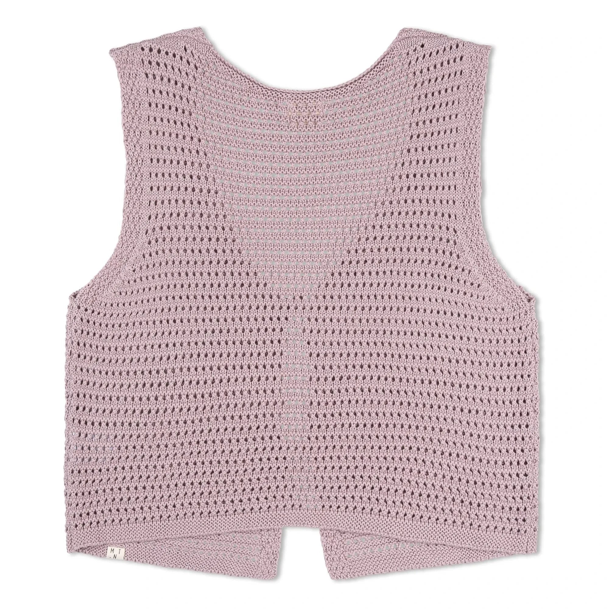 Matona - Ärmellose Strickweste aus Bio-Baumwolle | Lavendel