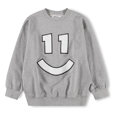 Molo - Magni sweatshirt n°11 Smile Organik pamuk | Gri melanj