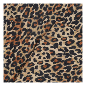 Tumble N'Dry - Cedro Leopard Organic Cotton Fleece Leggings | Brown